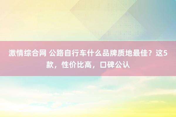 激情综合网 公路自行车什么品牌质地最佳？这5款，性价比高，口碑公认