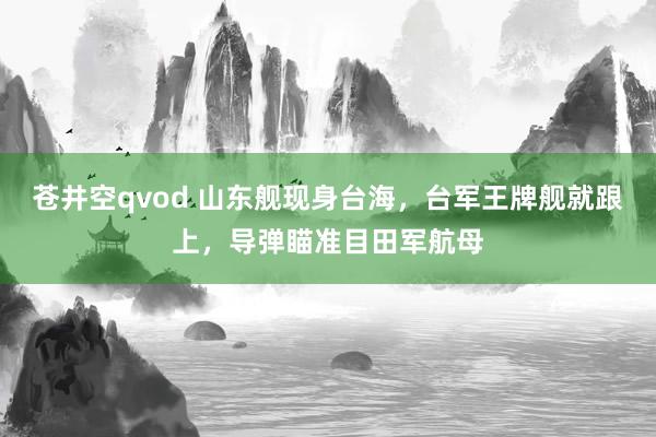 苍井空qvod 山东舰现身台海，台军王牌舰就跟上，导弹瞄准目田军航母
